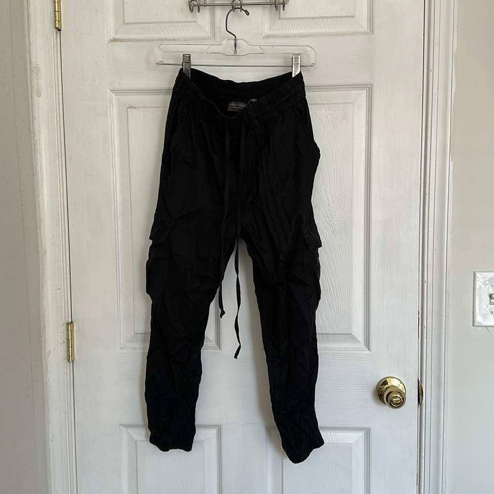 Small Black Cargo Joggers